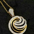 Diamond Round Designer Pendant 14k Solid Gold Diamond Necklace Proposal Gift. Diamond Round Designer Pendant 14k Solid Gold Diamond Necklace Proposal Gift.