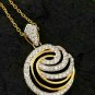 Diamond Round Designer Pendant 14k Solid Gold Diamond Necklace Proposal Gift.