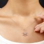 Dainty Snowflake Necklace Tanzanite Pendant Necklace Gold Tanzanite Necklace N98