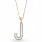 Diamond Initial Pendant J Letter Necklace Diamond Pendant 14k Solid Gold Pendant Diamond Initial Pendant J Letter Necklace Diamond Pendant 14k Solid Gold Pendant