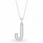Diamond Initial Pendant J Letter Necklace Diamond Pendant 14k Solid Gold Pendant