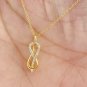 Diamond Infinity Necklace 14k Solid Gold Diamond Necklace Promise Necklace NS8.