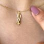 Diamond Infinity Necklace 14k Solid Gold Diamond Necklace Promise Necklace NS8.
