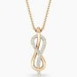 Diamond Infinity Necklace 14k Solid Gold Diamond Necklace Promise Necklace NS8.