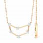 Capricorn Zodiac Necklace 14k Solid Gold Diamond Zodiac Astrology Necklace Gift.