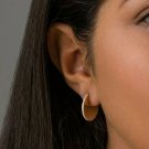 Sliced Disc Earring 14k Solid Gold Diamond Earring Wedding Bridal Earring Gift.