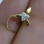 Diamond Nose Ring 14k Solid Gold Nose Pin Body Jewelry Women Accessories Gift.