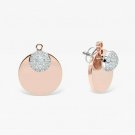 Dome And Disc Jacket Earring 14k Solid Gold Diamond Earring Anniversary Gift NS9