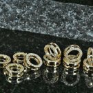 14k Solid Gold Diamond Findings 8mm Spacers Findings Jewelry Component Beads. 14k Solid Gold Diamond Findings 8mm Spacers Findings Jewelry Component Beads.