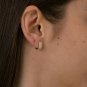 Bold Diamond Huggies 14k Solid Gold Diamond Huggies Studs Earring Bridal Studs.