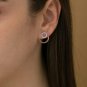Open Circle Jacket Earring Diamond 14k Solid Gold Diamond Earrings Wedding Gift.