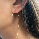 Thin Hoop Earring 925 Silver Fashion Large Hoop Earring Women Big Hoop Earrings. Thin Hoop Earring 925 Silver Fashion Large Hoop Earring Women Big Hoop Earrings.