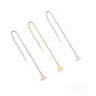 Triangle Threader Earrings 925 Silver Women Christmas Earring Fashion Jewelry.