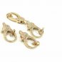 14k Solid Gold Lobster Clasp Pave Diamond Handmade Gold Jewelry Clasp Supplies.