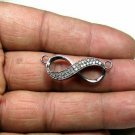 Infinity Pendant 925 Silver Pave Diamond Christmas Women Silver Necklace Gift U9 Infinity Pendant 925 Silver Pave Diamond Christmas Women Silver Necklace Gift U9