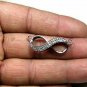 Infinity Pendant 925 Silver Pave Diamond Christmas Women Silver Necklace Gift U9