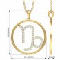 Capricorn Pendant 14k Solid Gold Capricorn Zodiac Necklace Diamond Necklace Gift