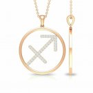 Sagittarius Sign Necklace 14k Solid Gold Diamond Astrology Necklace Zodiac Sign. Sagittarius Sign Necklace 14k Solid Gold Diamond Astrology Necklace Zodiac Sign.