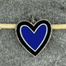 Pave Diamond Enamel Heart Pendant 925 Silver Diamond Pendant Love Necklace Gift. Pave Diamond Enamel Heart Pendant 925 Silver Diamond Pendant Love Necklace Gift.