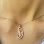 Diamond Initial Necklace D Letter necklace Diamond Alphabet Pendant 14k Gold.