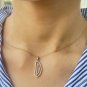 Diamond Initial Necklace D Letter necklace Diamond Alphabet Pendant 14k Gold.