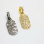 Dog Tag Pendant 925 Silver Pave Diamond Handmade Diamond Charms Dog Pendant Gift