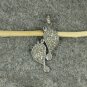 Pave Diamond Footprint Pendant 925 Silver Diamond Couple Christmas Pendant Gift.