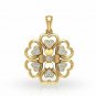Diamond Flower Necklace Floral Statement Necklace Floral Pendant Necklace Gift.
