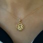 Diamond Flower Necklace Floral Statement Necklace Floral Pendant Necklace Gift.