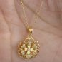 Diamond Flower Necklace Floral Statement Necklace Floral Pendant Necklace Gift.