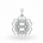 Diamond Flower Necklace Floral Statement Necklace Floral Pendant Necklace Gift.