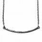 Pave Set Diamond Necklace Sterling Silver Fine Jewelry Engagement Necklace Gift.