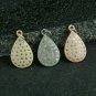 Pave Set Diamond Silver Drop Charm Pendant Women Diamond Jewelry Necklace Charm.