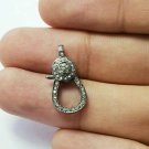 1Pc Pave Diamond Clasp Rosecut Diamond Clasp 925 Silver Handmade Necklace Clasp.