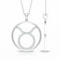 Taurus Necklace Charm Taurus Zodiac Necklace 14k Solid Gold Diamond Zodiac Sign.