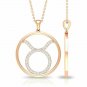 Taurus Necklace Charm Taurus Zodiac Necklace 14k Solid Gold Diamond Zodiac Sign.