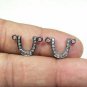 Horseshoes Charm Pendant 925 Silver Pave Diamond Connector Pendant Luck Charm Y7