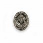 12mm Pave Diamond Beads Spacers Beads 925 Silver Diamond Filigree Oval Beads.