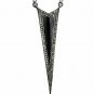 Pave Set Diamond Necklace Sterling Silver Fine Jewelry Engagement Pendant NS89.