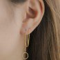 Circle Threader Pull Through Earrings 925 Silver Women Fashion Christmas Gift.