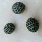 Tsavorite Garnet Pave Set Diamond Oval Shape Jewelry Beads Sterling Silver Beads