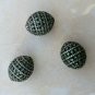 Tsavorite Garnet Pave Set Diamond Oval Shape Jewelry Beads Sterling Silver Beads