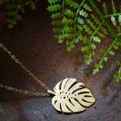 Monstera Leaf Necklace Sterling Silver Modern Elegant Necklace Mom Birthday Gift Monstera Leaf Necklace Sterling Silver Modern Elegant Necklace Mom Birthday Gift