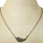 Pave Set Diamond Necklace Sterling Silver Fine Jewelry Engagement Pendant N59.