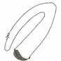Pave Set Diamond Necklace Sterling Silver Fine Jewelry Engagement Pendant N59.