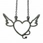 Pave Diamond Handmade Love Heart Pendant Chain Necklace 925 Silver Jewelry Gift.