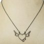 Pave Diamond Handmade Love Heart Pendant Chain Necklace 925 Silver Jewelry Gift.