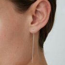 Bar Chain Thread Earrings 925 Silver Women Threader Earring Fashion Jewelry Gift Bar Chain Thread Earrings 925 Silver Women Threader Earring Fashion Jewelry Gift