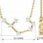 Sagittarius Zodiac Necklace 14k Solid Gold Diamond Astrology Necklace Gift 8P.