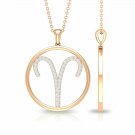 Aries Zodiac Necklace 14k Solid Gold Aries Sign necklace Zodiac Necklace Gift.